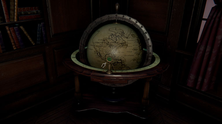 The Crimson Manor Earth Globe Puzzle Screenshot